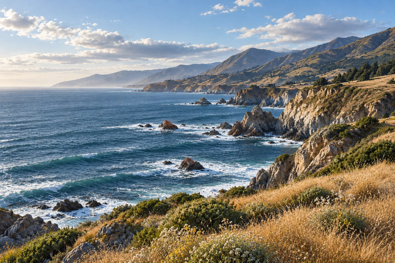 Generated California coastal landscape